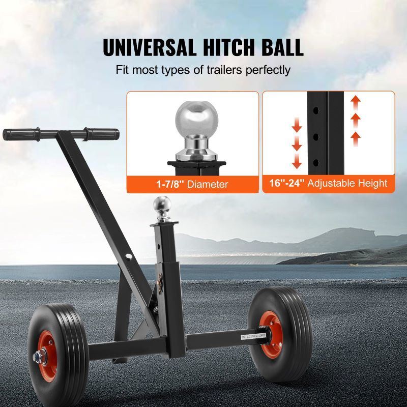 Trailer Dolly with Pneumatic Tires for Moving Car RV Boat Trailer - Premium Trailer Accessories from Rapidvehicles - Just $166.99! Shop now at Rapidvehicles