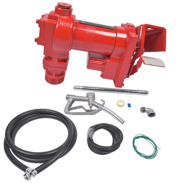 Red 12 Volt 20 GPM Fuel Transfer Pump w/ Nozzle Kit for Car Truck Tractor Diesel Gas Gasoline Kerosene High Quality - Premium Replacement Parts from Rapidvehicles - Just $236.35! Shop now at Rapidvehicles