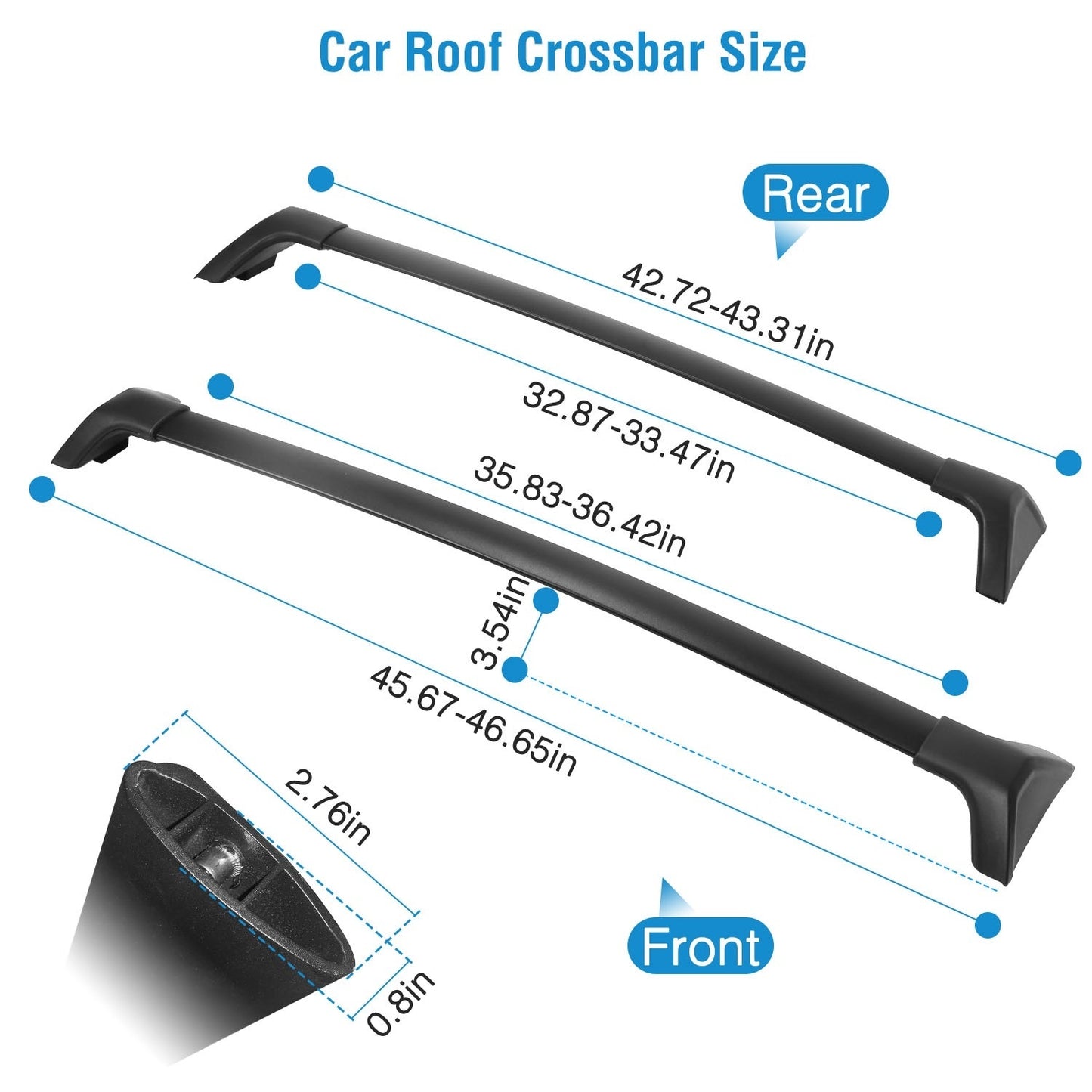 Car Roof Rack Cross Bars Aluminum Alloy Cargo Carrier Rooftop - Premium Rooftop Racks from Rapidvehicles - Just $115.99! Shop now at Rapidvehicles