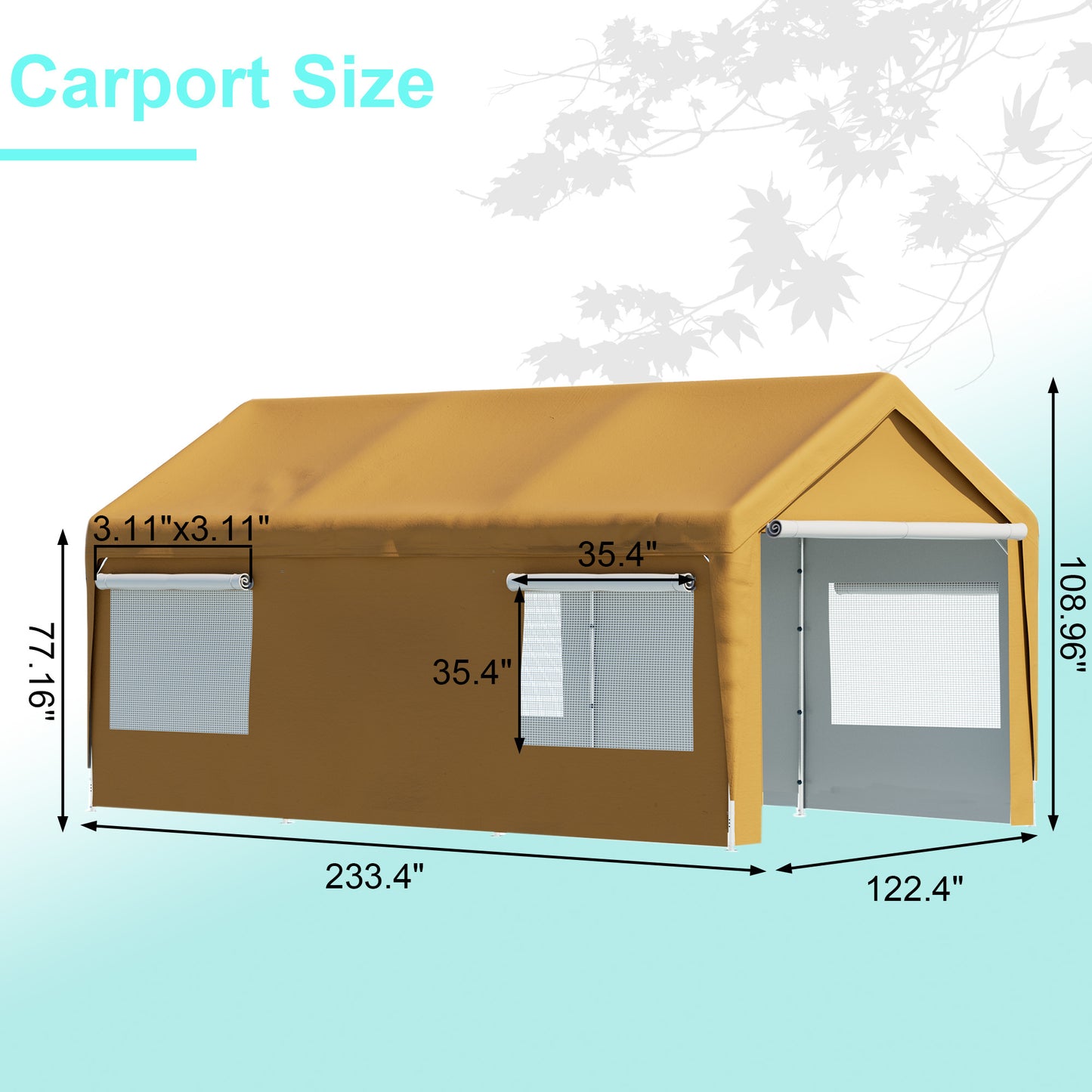 10x20 ft Heavy Duty Carport - Premium Garage Wall Guards from Rapidvehicles - Just $445.99! Shop now at Rapidvehicles