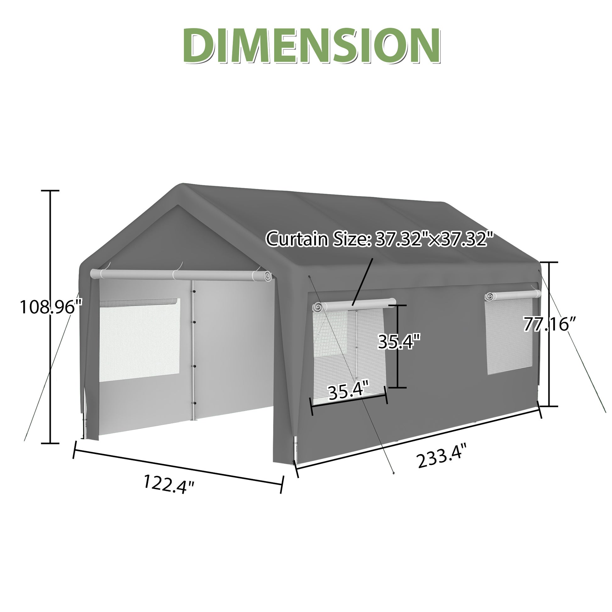 10x20 ft Heavy Duty Carport - Premium Garage Wall Guards from Rapidvehicles - Just $445.99! Shop now at Rapidvehicles