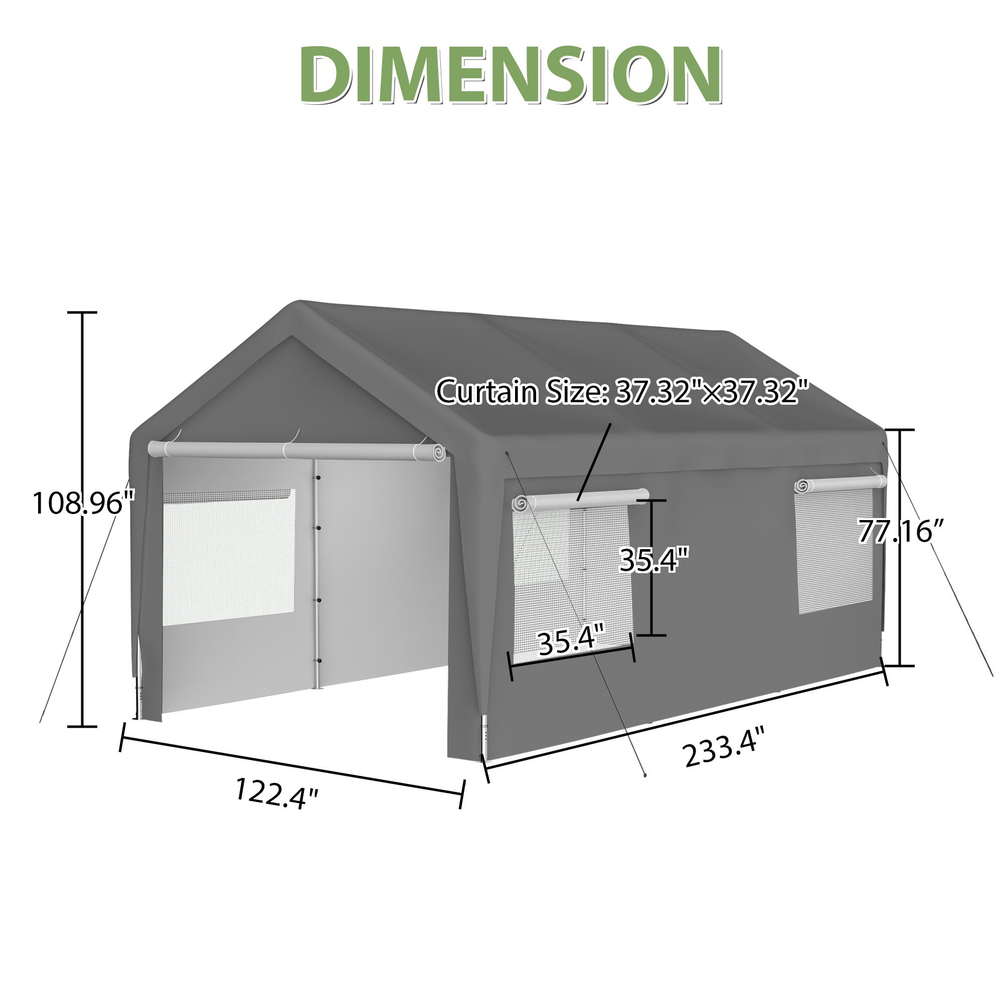 10x20 ft Heavy Duty Carport - Premium Garage Wall Guards from Rapidvehicles - Just $315.99! Shop now at Rapidvehicles