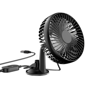 Car Cooling Fan Portable Rotatable USB Vehicle Fan Backseat Clip Fan Dashboard Window Suction Fan for SUV RV Pickup with 3 Speeds - Premium Fans from Rapidvehicles - Just $24.84! Shop now at Rapidvehicles