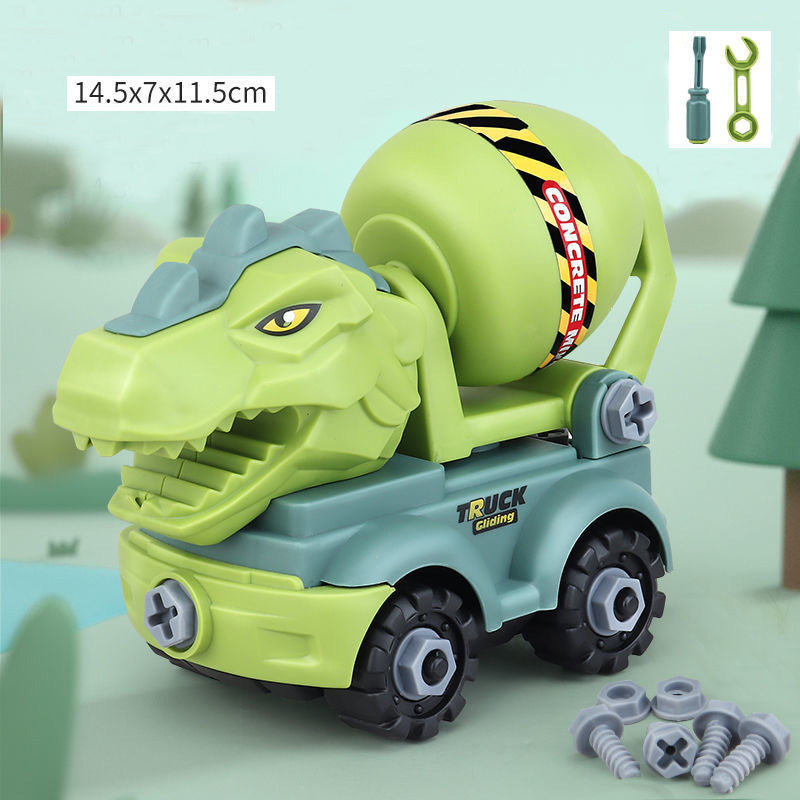 Children's construction toy dinosaur project automobile excavator dump truck, education diy car toy children's car toy - Premium Playsets & Vehicles from Rapidvehicles - Just $18.99! Shop now at Rapidvehicles