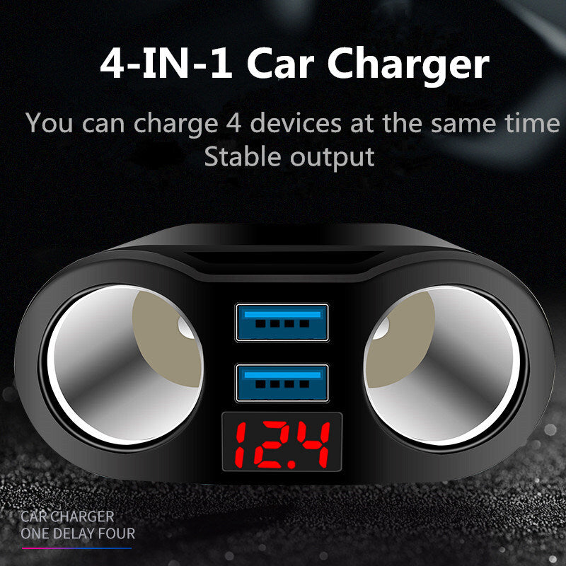 3.1A Dual USB Car Charger 2 Port LCD Display 12-24V Cigarette Socket Lighter Fast Car Charger Power Adapter Car Styling - Premium Jump Starters, Battery Chargers & Portable Power from Rapidvehicles - Just $14.99! Shop now at Rapidvehicles