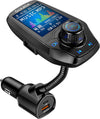 Bluetooth FM Transmitter in-Car Wireless Radio Adapter Kit W 1.8" Color Display Hands-Free Call AUX in/Out SD/TF Card USB Charger PD 20W for All Smartphones Audio Players - Premium Applicators from Rapidvehicles - Just $28.99! Shop now at Rapidvehicles