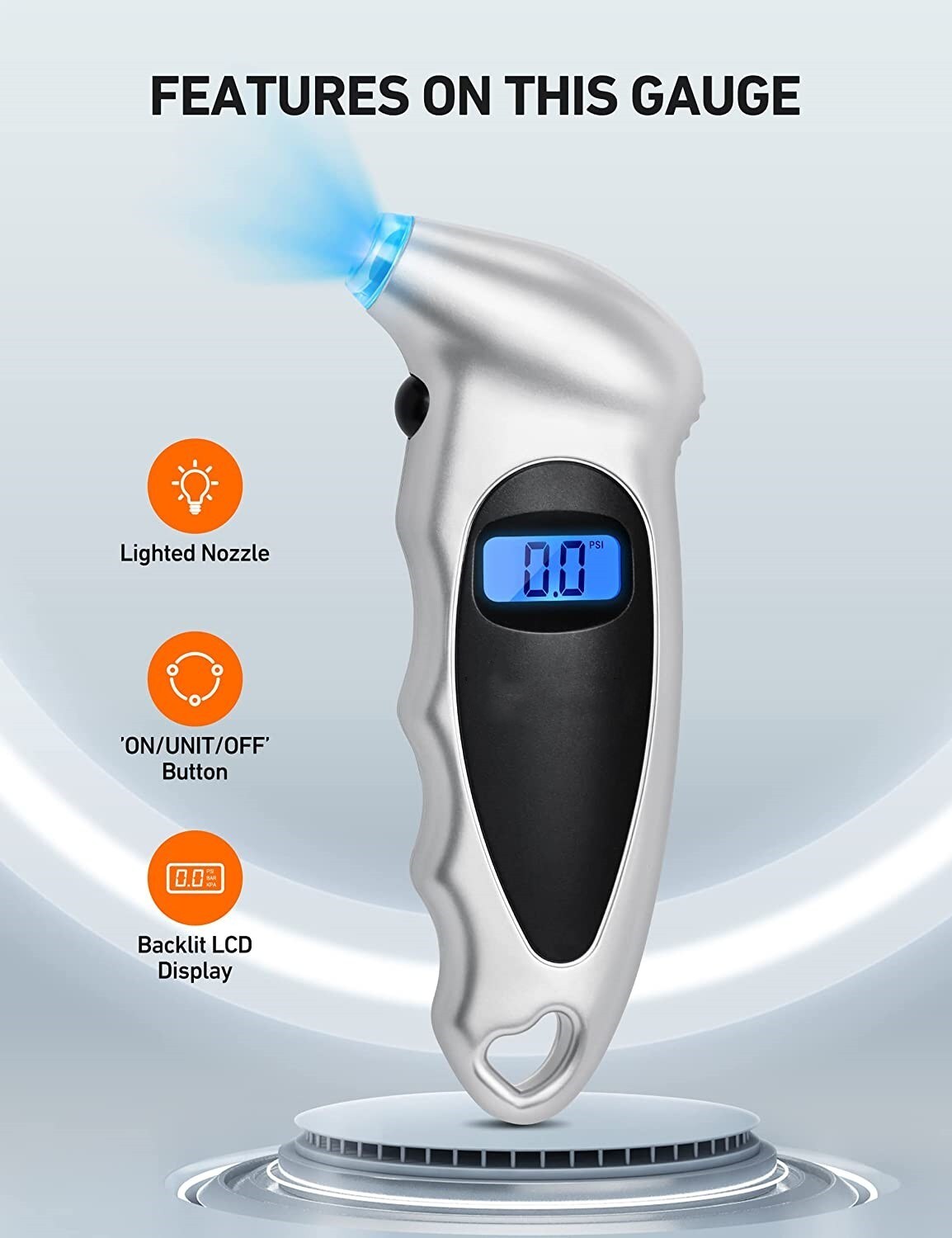 Digital Tire Pressure Gauge 150 PSI 4 Settings for Car Truck - Premium Parts from Rapidvehicles - Just $23.99! Shop now at Rapidvehicles