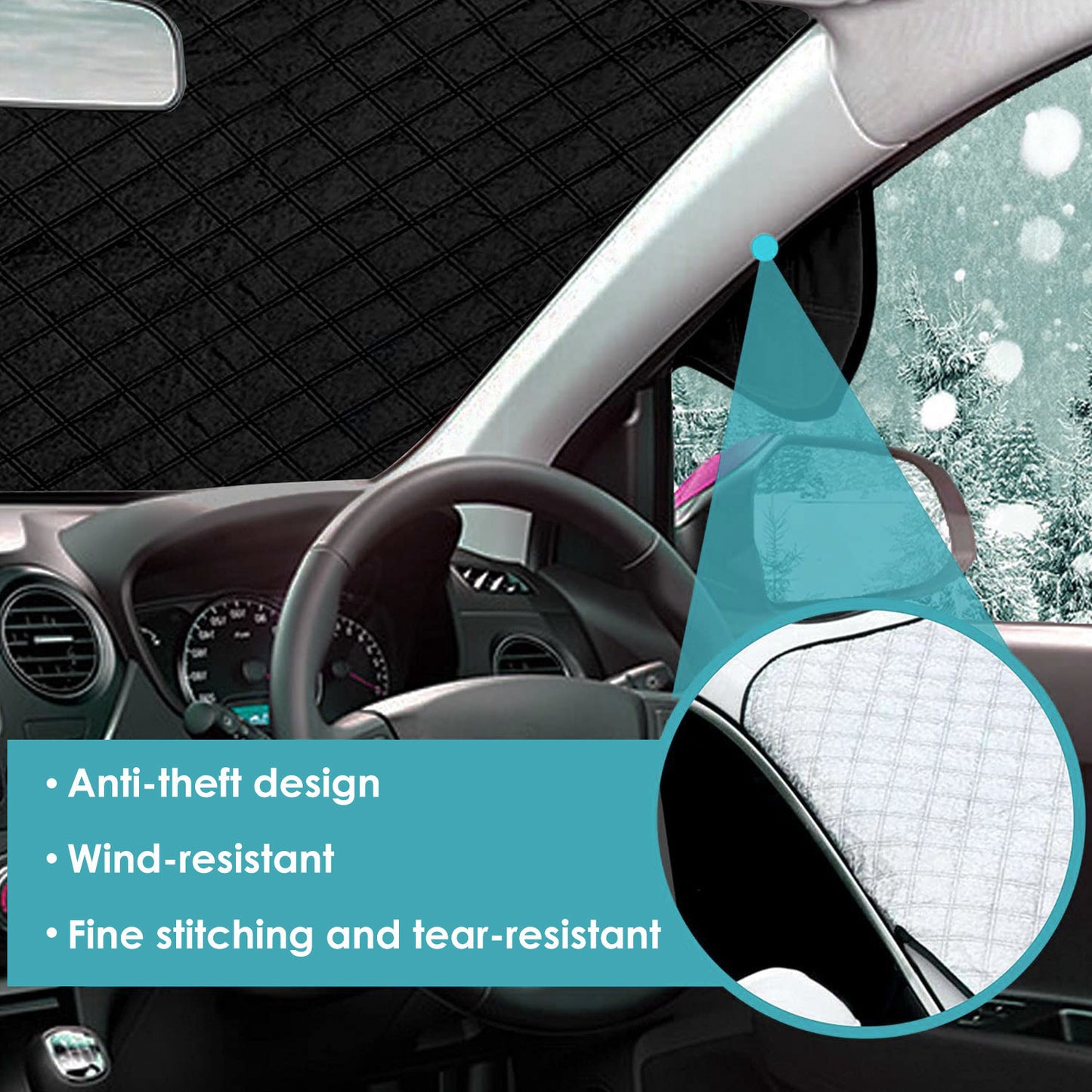 Car Windshield Snow Cover Windshield Protector against Ice Sun - Premium Windshield Wiper Tools from Rapidvehicles - Just $33.99! Shop now at Rapidvehicles