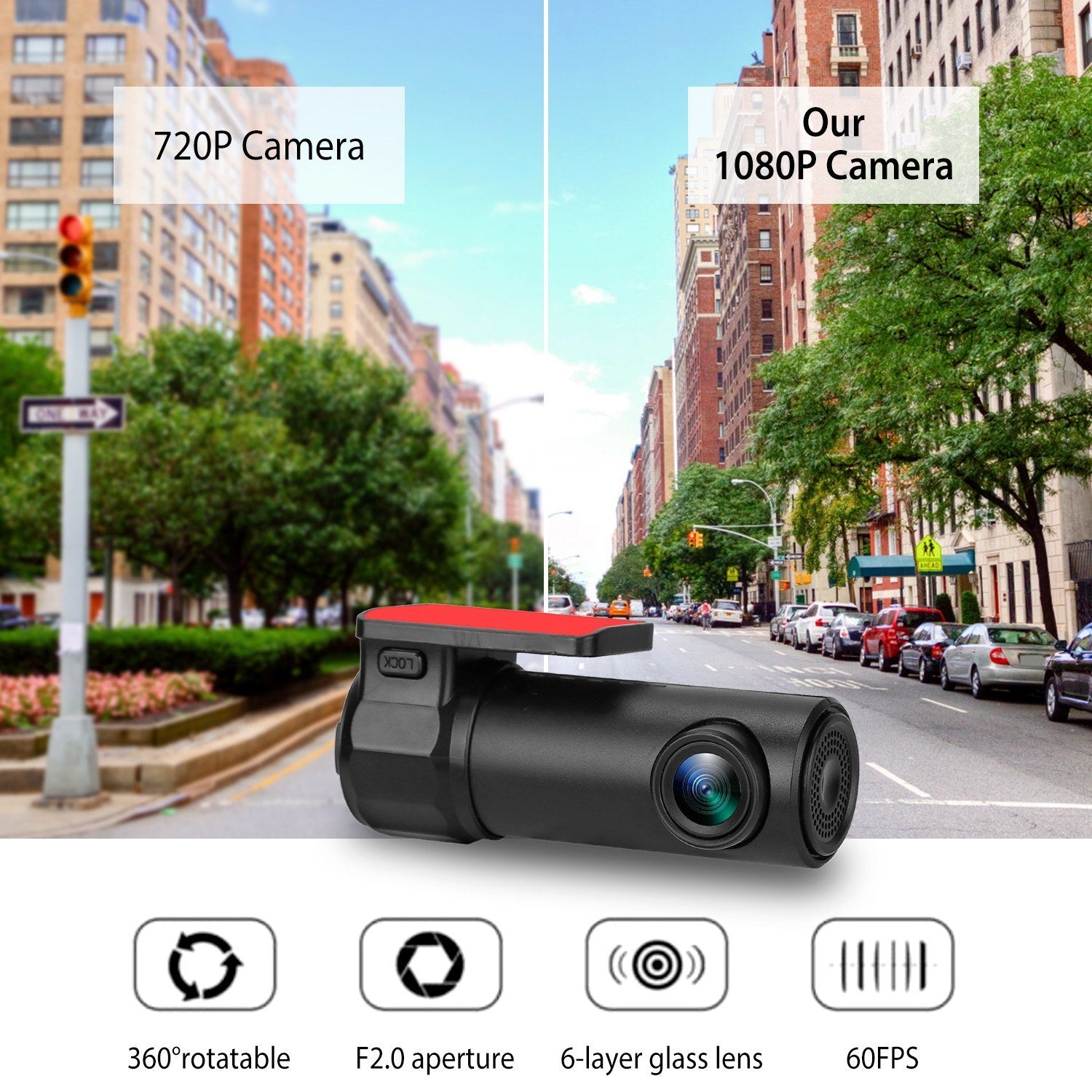 1080P Dash Cam Car Camera Recorder 170 Degree HD Looping Recording G Sensor App Wifi Car DVR - Premium In-Dash Navigation from Rapidvehicles - Just $45.99! Shop now at Rapidvehicles