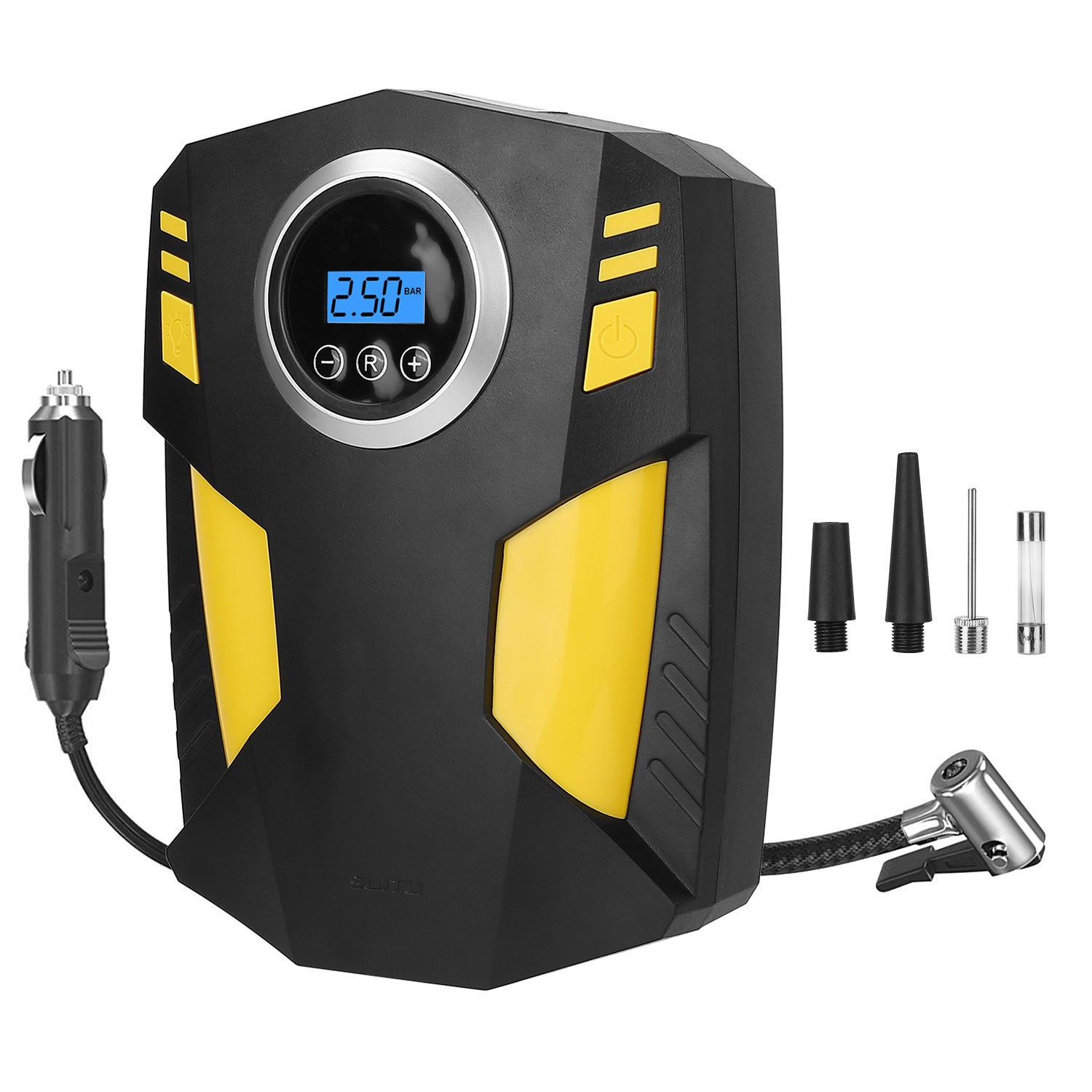 Portable Car Tire Inflator DC 12V Digital Car Air Pump Compressor Electric Air Pump with LED Light 150PSI - Premium Tire & Wheel Tools from Rapidvehicles - Just $42.99! Shop now at Rapidvehicles