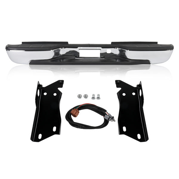 Pickup Rear Bumper Chevrolet Silverado 2500 HD 1999-2007 - Silver/Steel - Premium Engines & Engine Parts from Rapidvehicles - Just $215.97! Shop now at Rapidvehicles