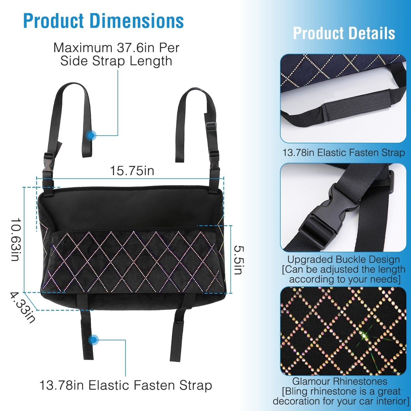 Car Handbag Purse Holder for Front Seat Storage Net Bag Pocket - Premium Interior Accessories from Rapidvehicles - Just $35.41! Shop now at Rapidvehicles