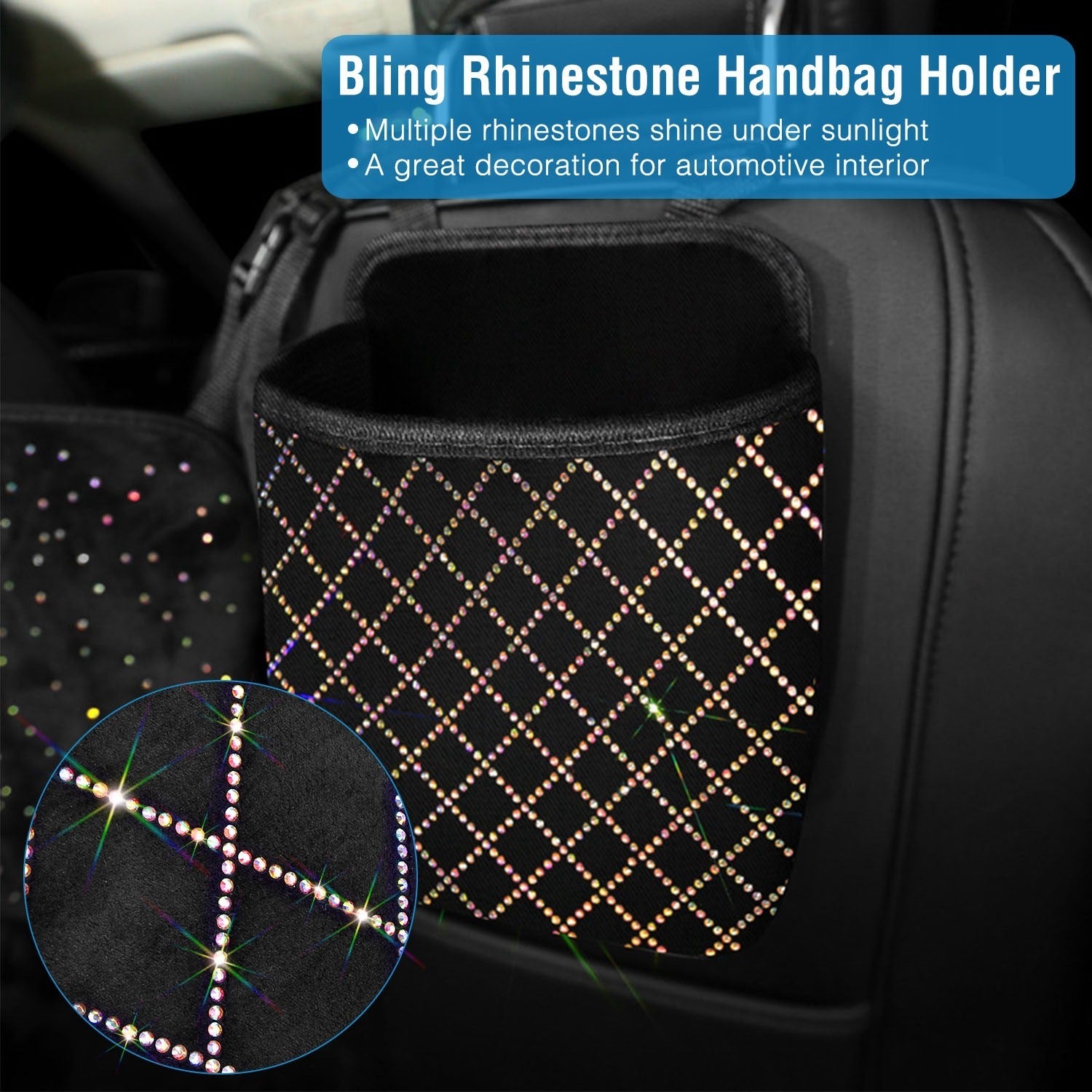 Car Handbag Purse Holder for Front Seat Storage Net Bag Pocket - Premium Door & Seat Back Organizers from Rapidvehicles - Just $32.99! Shop now at Rapidvehicles