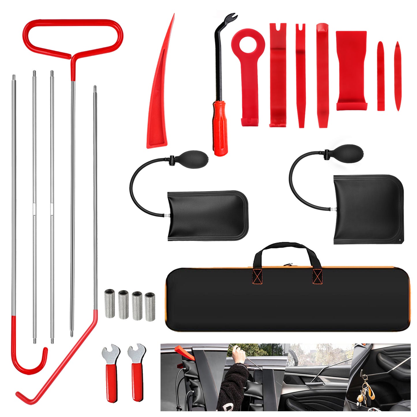 Car repair Tool Kit Portable car tool kit 23 pieces with carrying - Premium Automotive from Rapidvehicles - Just $68.99! Shop now at Rapidvehicles