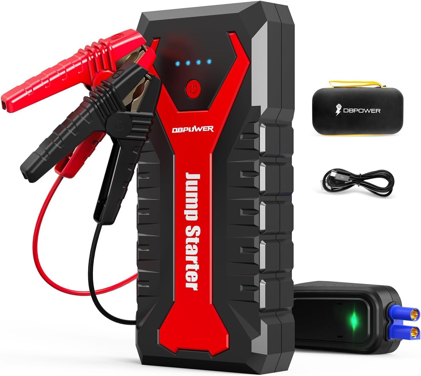 DBPOWER 3000A/80.66Wh Portable Car Jump Starter (UP to 10.0L Gas/8.0L Diesel Engines) 12V Auto Lithium-Ion Battery Booster with Smart Clamp Cables, Quick Charge, and LED - Premium Jump Starters, Battery Chargers & Portable Power from Rapidvehicles - Just $86.14! Shop now at Rapidvehicles