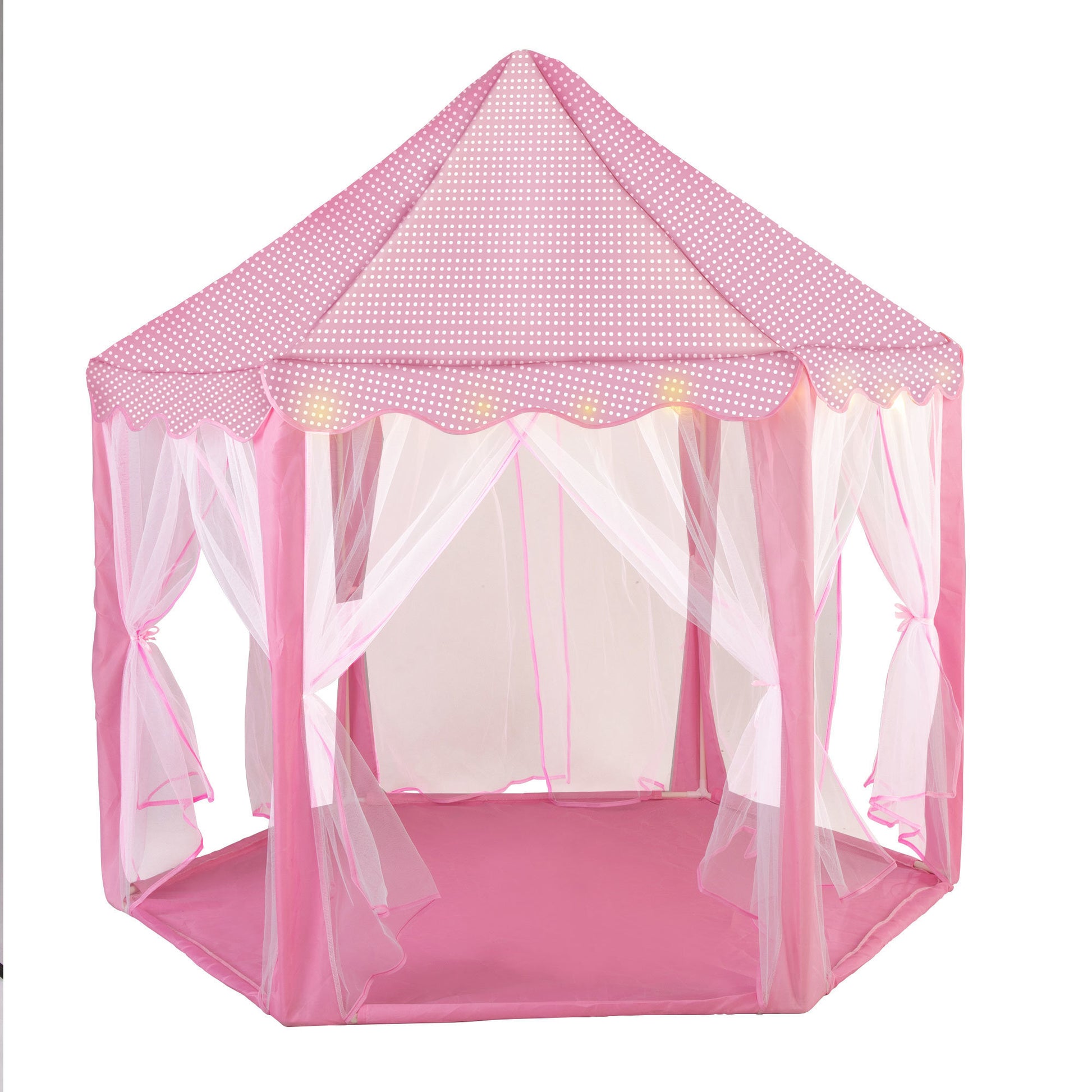 53"H Princess Castle Play Tent House with LED Star Lights for - Premium Carports from Rapidvehicles - Just $57.03! Shop now at Rapidvehicles