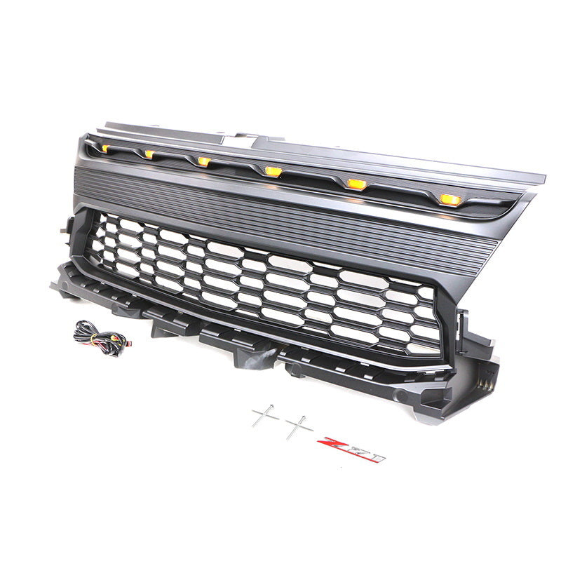 Black Front Grille Bumper Grill Fit For CHEVROLET COLORADO 2021-2022 With LED Lights - Premium Grilles & Grille Guards from Rapidvehicles - Just $353.99! Shop now at Rapidvehicles