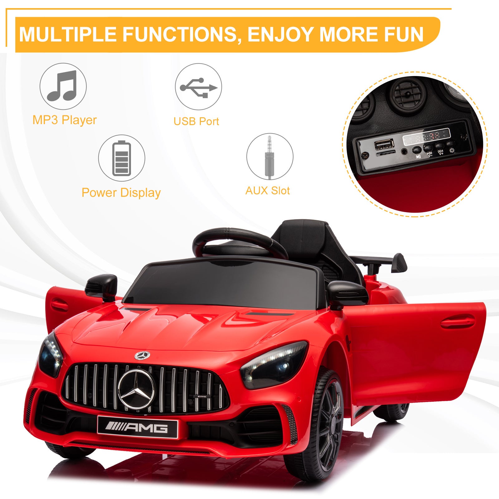 LEADZM Dual Drive 12V 4.5Ah with 2.4G Remote Control Mercedes-Benz Sports Car Red - Premium Hobby-RC from Rapidvehicles - Just $163.63! Shop now at Rapidvehicles