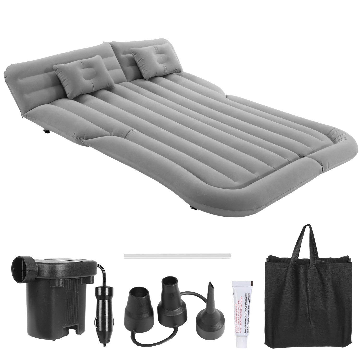 Inflatable SUV Air Mattress Thickened Camping Bed Cushion with Pillow Air Pump Storage Bag PVC Flocked Car Bed for Home Car Travel Camping - Premium Mattresses from Rapidvehicles - Just $56.26! Shop now at Rapidvehicles