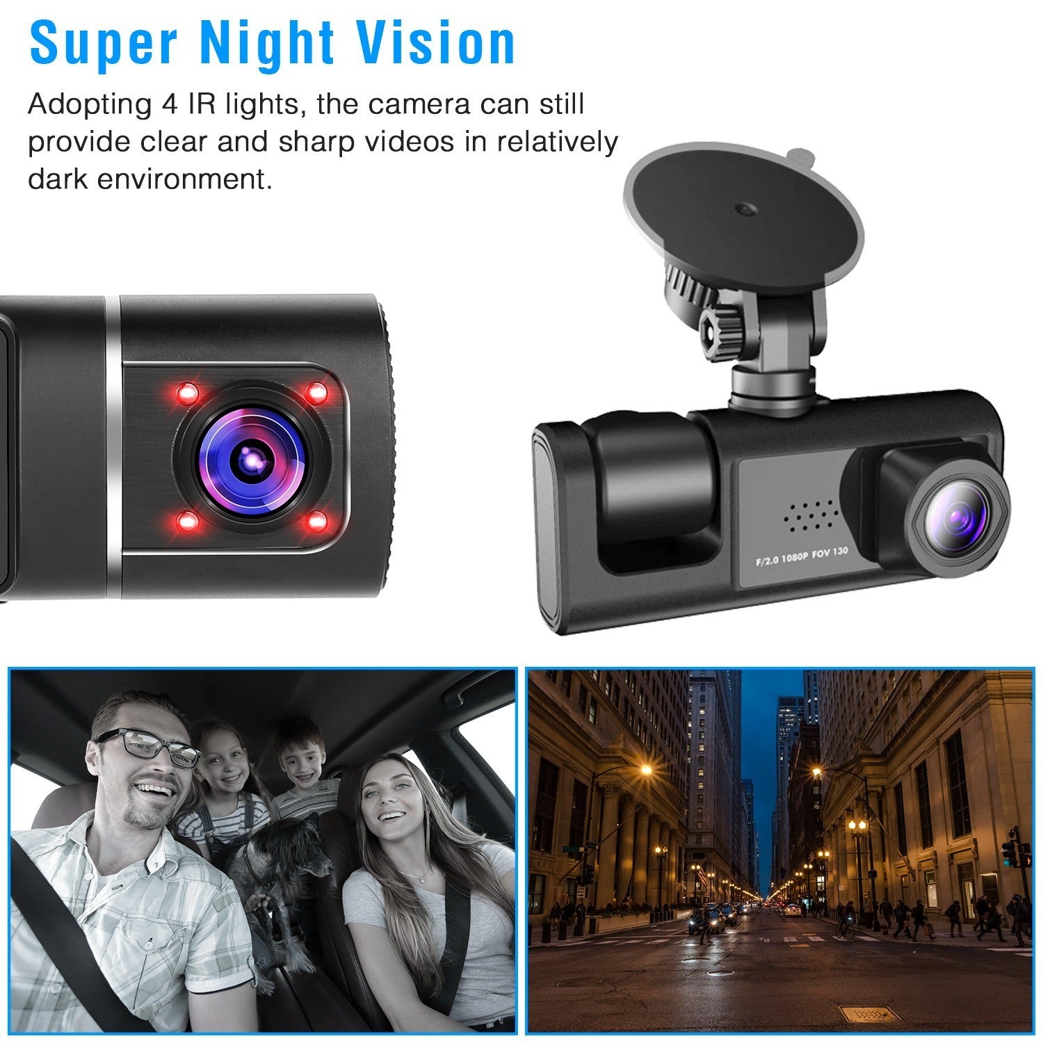 3 Channel Car DVR Dash Cam Video Recorder 1080P Front Inside Rear Camera G-Sensor Night Vision Parking Monitor Driving Vehicle Recorder - Premium In-Dash DVD & Video Receivers from Rapidvehicles - Just $79.97! Shop now at Rapidvehicles