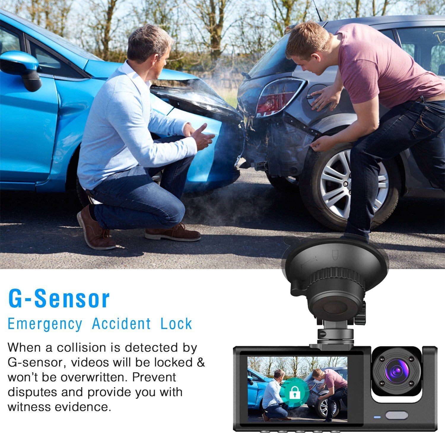 3 Channel Car DVR Dash Cam Video Recorder 1080P Front Inside Rear Camera G-Sensor Night Vision Parking Monitor Driving Vehicle Recorder - Premium In-Dash DVD & Video Receivers from Rapidvehicles - Just $79.97! Shop now at Rapidvehicles