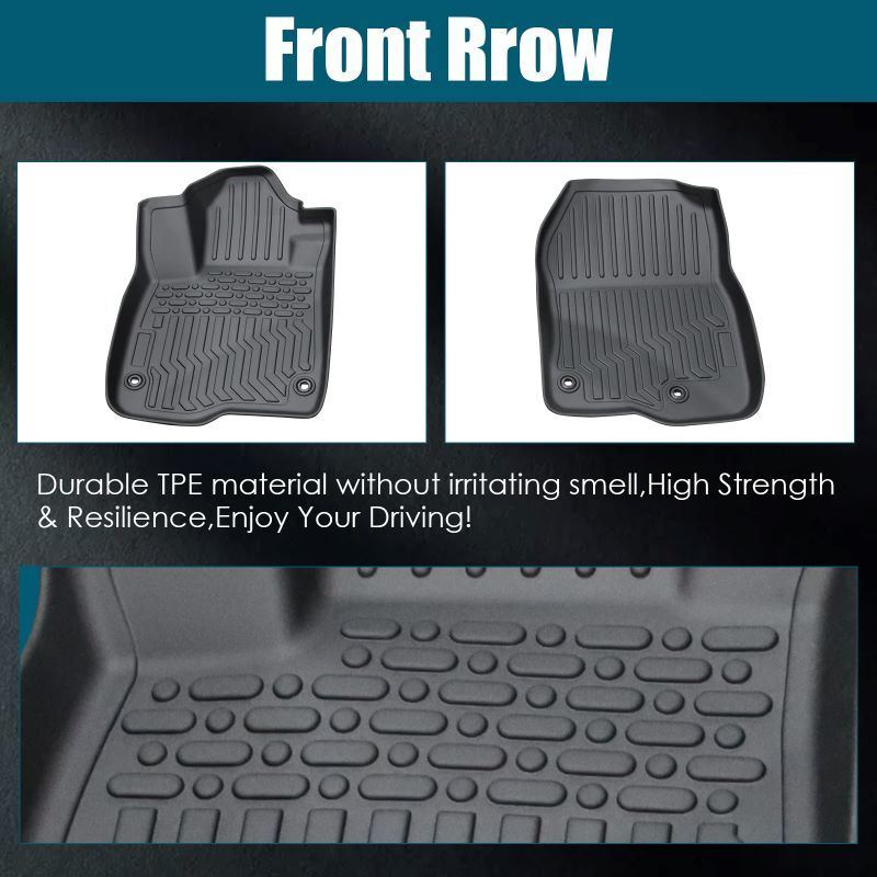 Car Floor Mats for 2023 Ho*da CRV Hybrid Black All-Weather TPE Rubber Car Mats - Premium Floor Mats, Universal Fit from Rapidvehicles - Just $119.99! Shop now at Rapidvehicles