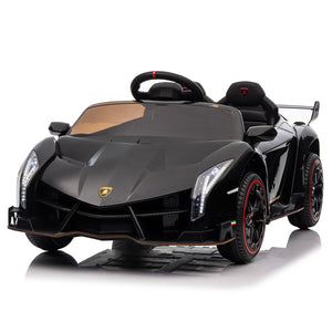 LEADZM Lamborghini Poison Small Dual Drive 12V 4.5AH with 2.4G Remote Control Sports Car Electric Car Black - Premium Vehicle Playsets from Rapidvehicles - Just $211.49! Shop now at Rapidvehicles