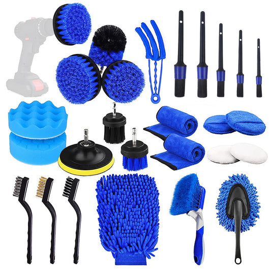 26Pcs Car Detailing Brush Kit Exterior Interior Car Cleaning Set - Premium Car Accessories from Rapidvehicles - Just $56.99! Shop now at Rapidvehicles