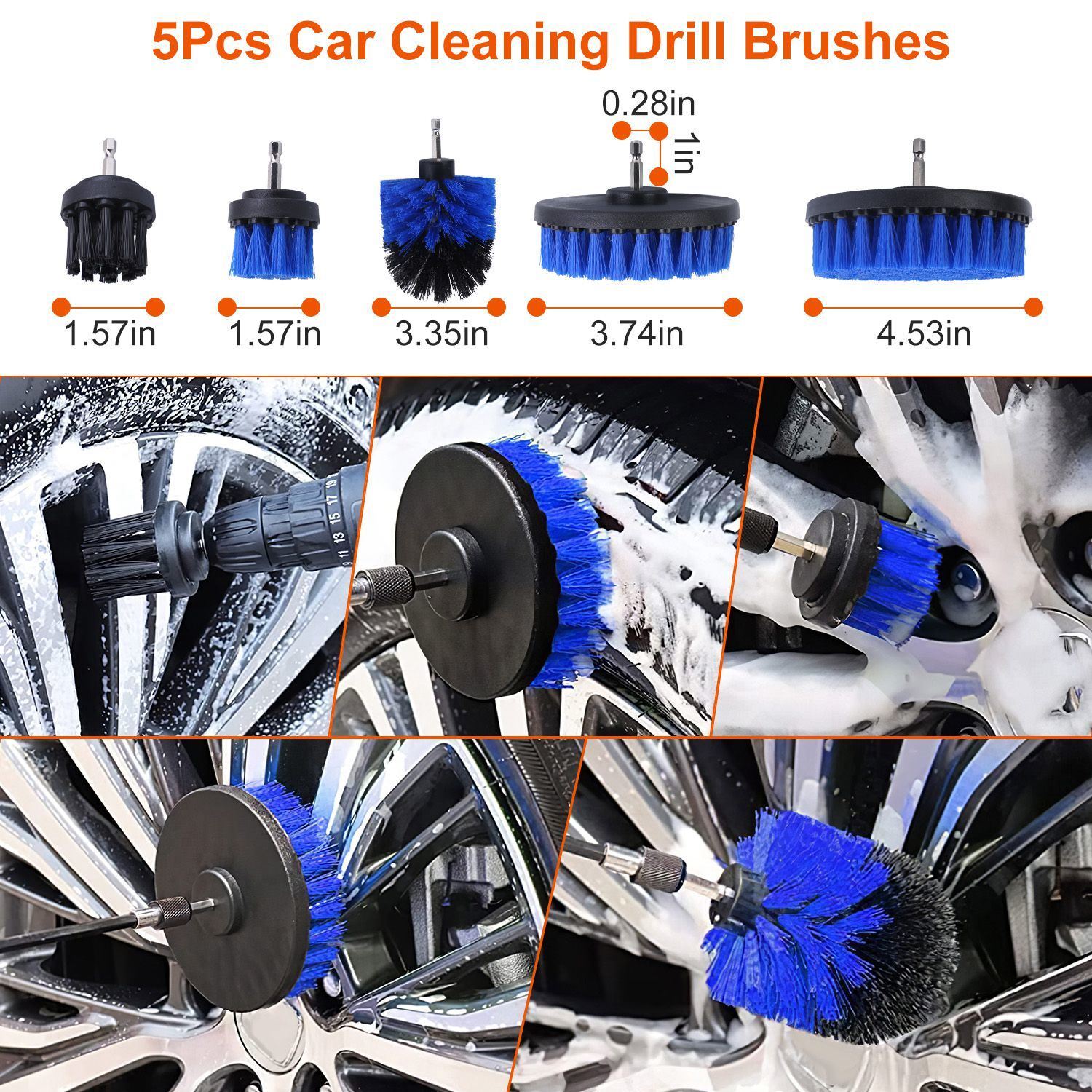 26Pcs Car Detailing Brush Kit Exterior Interior Car Cleaning Set Drill Brush Set Car Buffing Sponge Pads Kit for Cleaning Automobile Interior Exterior Wheels Dashboard - Premium Car Accessories from Rapidvehicles - Just $43.52! Shop now at Rapidvehicles