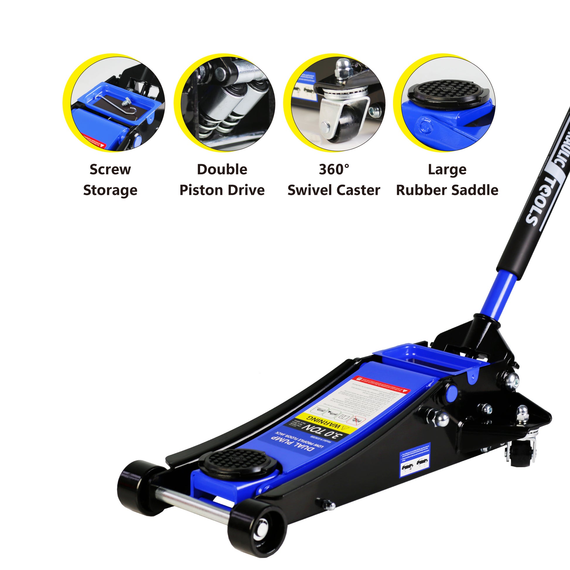 3t Low Profile Jack, Blue and Black, Ultra Low Floor Jack with - Premium Accessories from Rapidvehicles - Just $249.96! Shop now at Rapidvehicles