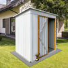 Metal garden sheds 5ftx4ft outdoor storage sheds white+yellow - Premium Carports from Rapidvehicles - Just $221.99! Shop now at Rapidvehicles