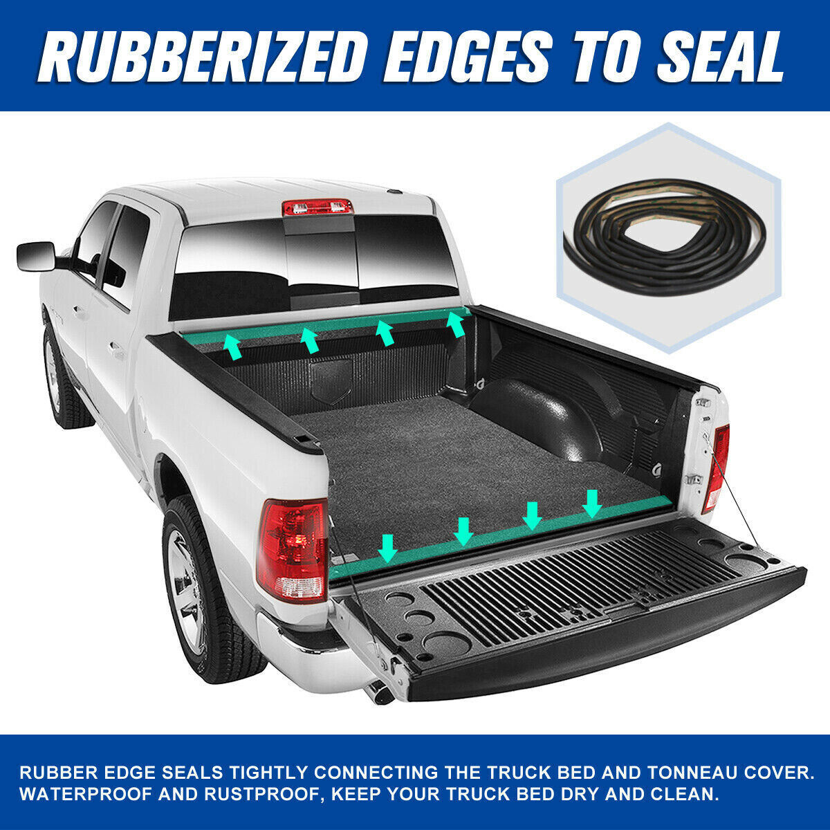 Soft Roll Up 6.5ft Bed Truck Bed Tonneau Cover 09-22 Dodge Ram - Premium Accessories from Rapidvehicles - Just $283.99! Shop now at Rapidvehicles