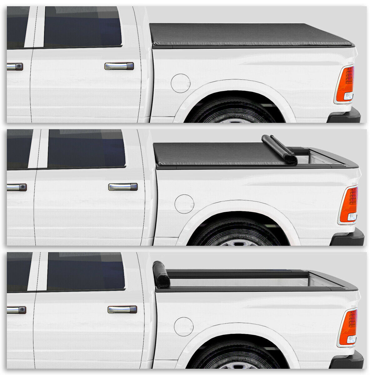 Soft Roll Up 6.5ft Bed Truck Bed Tonneau Cover 09-22 Dodge Ram - Premium Accessories from Rapidvehicles - Just $283.99! Shop now at Rapidvehicles