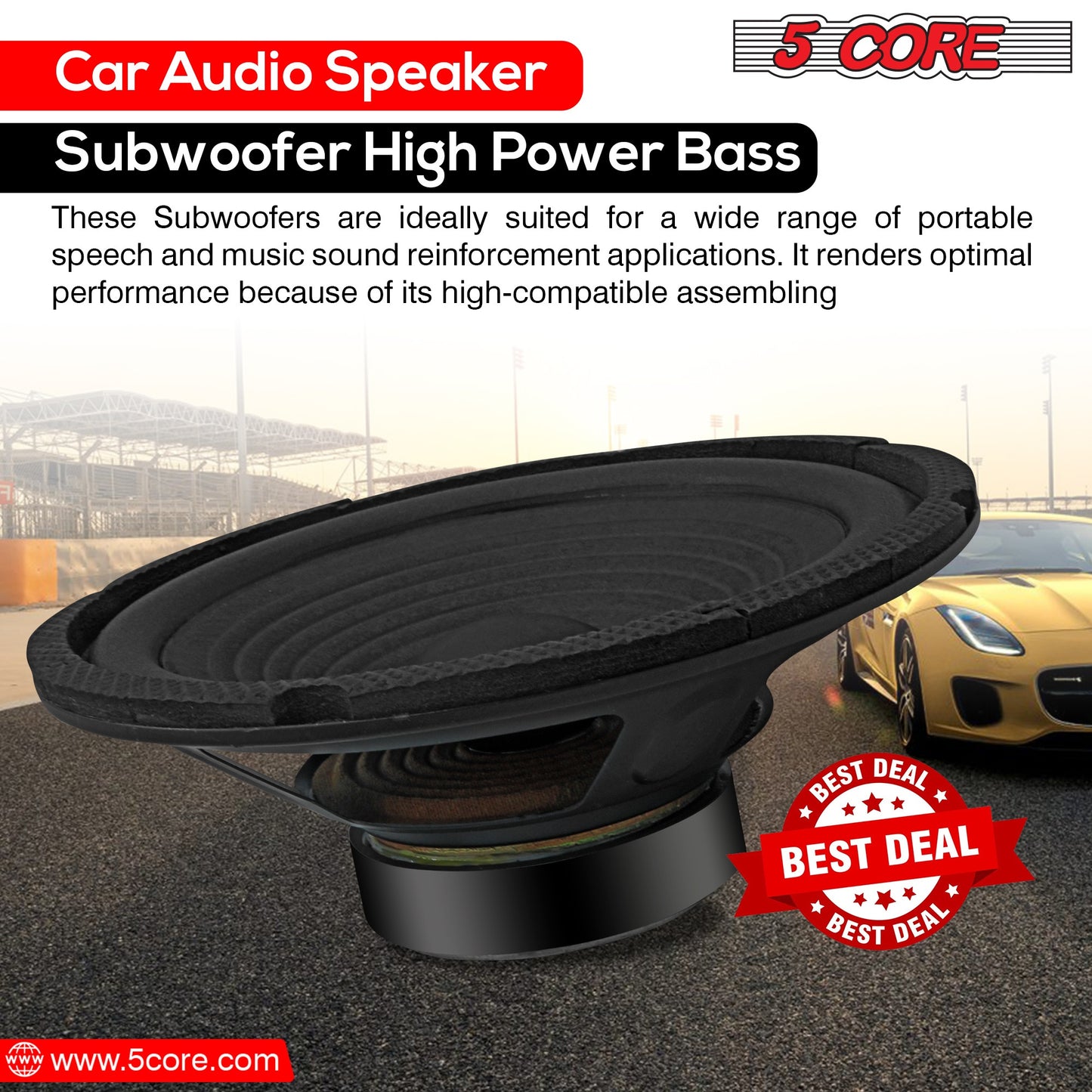 5 Core 6" Inch Car Subwoofer Pair - 300 Watt Audio Speaker High - Premium Car Speakers & Speaker Systems from 5 Core - Just $54.99! Shop now at Rapidvehicles