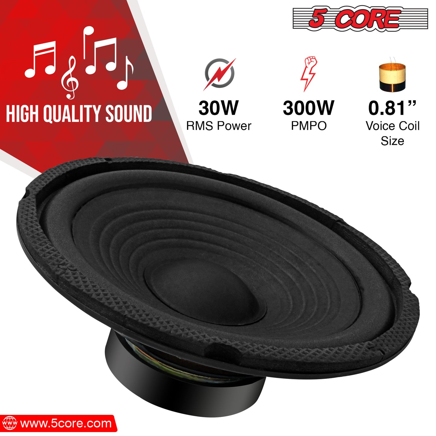 5 Core 6" Inch Car Subwoofer Pair - 300 Watt Audio Speaker High - Premium Car Speakers & Speaker Systems from 5 Core - Just $54.99! Shop now at Rapidvehicles