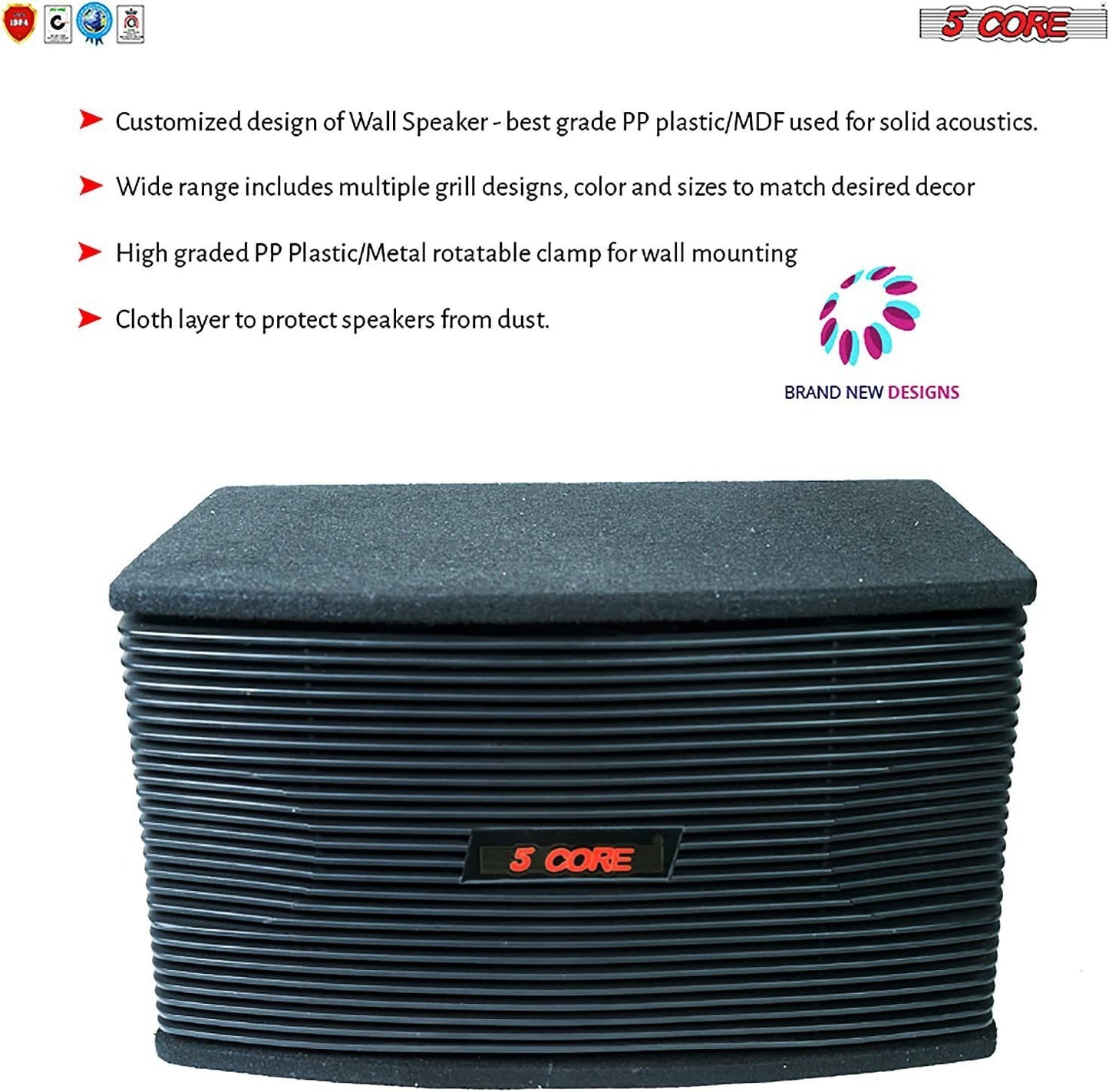 5 Core Car 8" Subwoofer/Premium Bass Woofer 80RMS/ Wooden Wired Waterproof System Wall Mounted Indoor Outside Patio Backyard Surround Sound Home Exterior - Ventilo 890 - Premium Car Subwoofers & Enclosures from 5 Core - Just $65.12! Shop now at Rapidvehicles