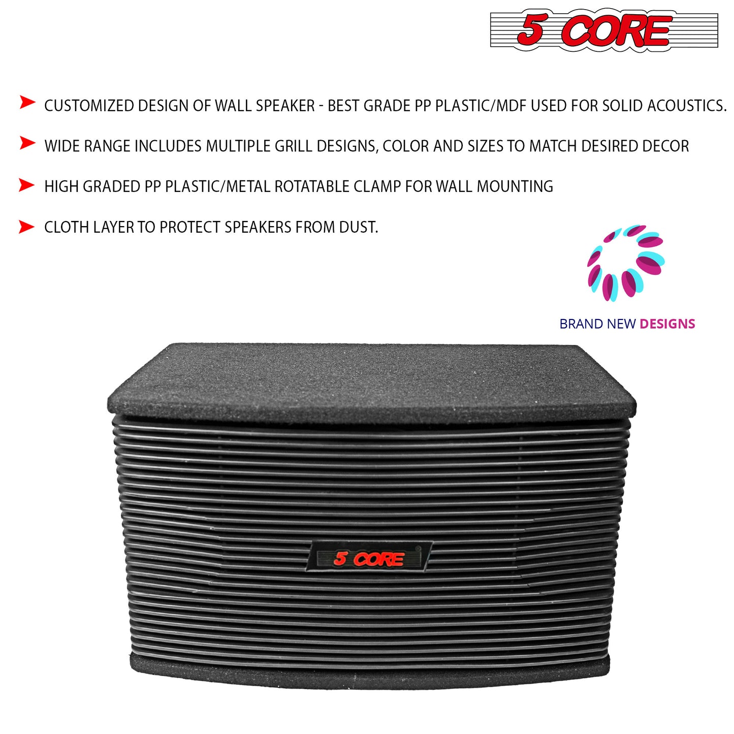 5 Core Car 8" Subwoofer/Premium Bass Woofer 80RMS/ Wooden Wired Waterproof System Wall Mounted Indoor Outside Patio Backyard Surround Sound Home Exterior - Ventilo 890 - Premium Car Subwoofers & Enclosures from 5 Core - Just $65.12! Shop now at Rapidvehicles