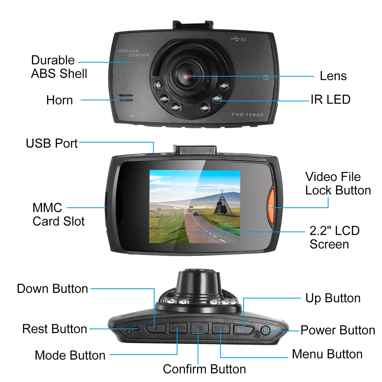 1080P Car DVR Camera Dash Cam Camcorder 90 Degree Angle Loop - Premium On-Dash Video from Rapidvehicles - Just $50.99! Shop now at Rapidvehicles