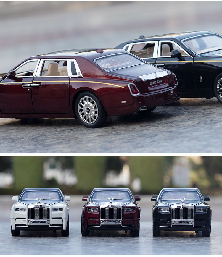 1/24 Rolls-Royce alloy car model phantom back sound and light toy car six open door simulation metal car box - Premium Vehicle Playsets from Rapidvehicles - Just $57.99! Shop now at Rapidvehicles