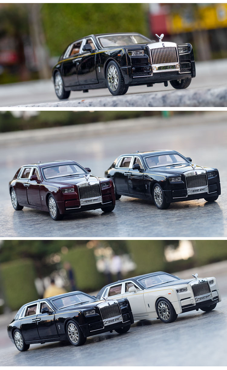 1/24 Rolls-Royce alloy car model phantom back sound and light toy car six open door simulation metal car box - Premium Vehicle Playsets from Rapidvehicles - Just $57.99! Shop now at Rapidvehicles