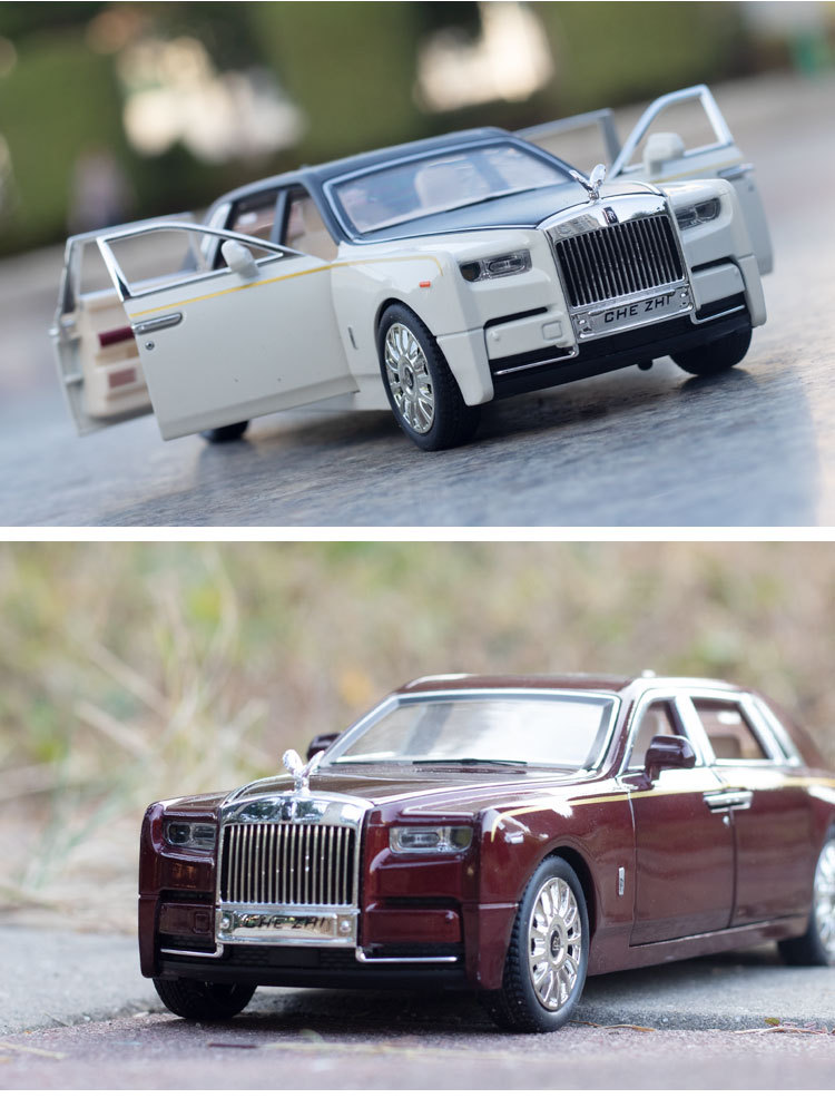 1/24 Rolls-Royce alloy car model phantom back sound and light toy car six open door simulation metal car box - Premium Vehicle Playsets from Rapidvehicles - Just $57.99! Shop now at Rapidvehicles