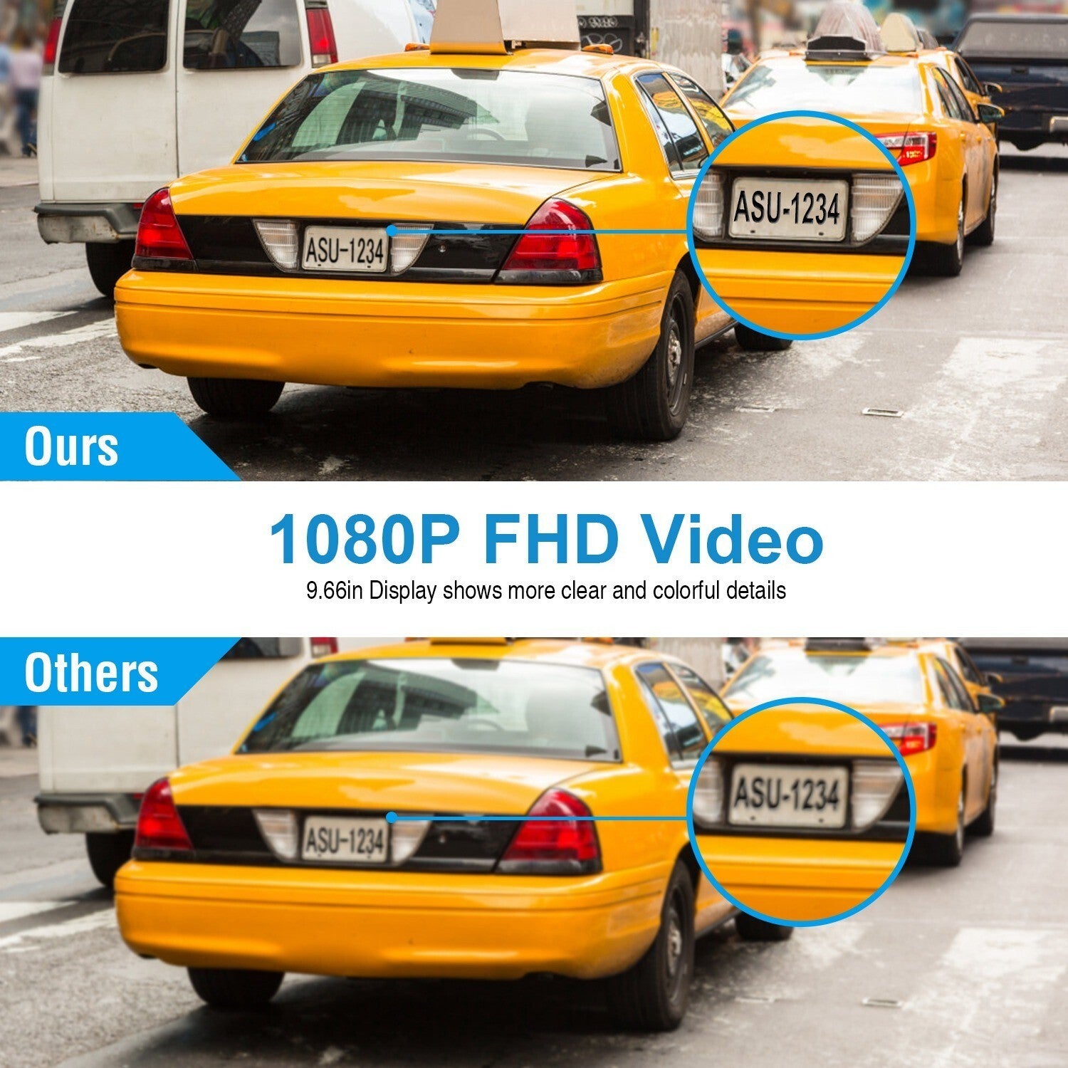 FHD 1080P Car DVR Dash Camera 9.66In Vehicle Driving Recorder w/ G Sensor Parking Monitoring Seamless Recording - Premium On-Dash Video from Rapidvehicles - Just $110.82! Shop now at Rapidvehicles