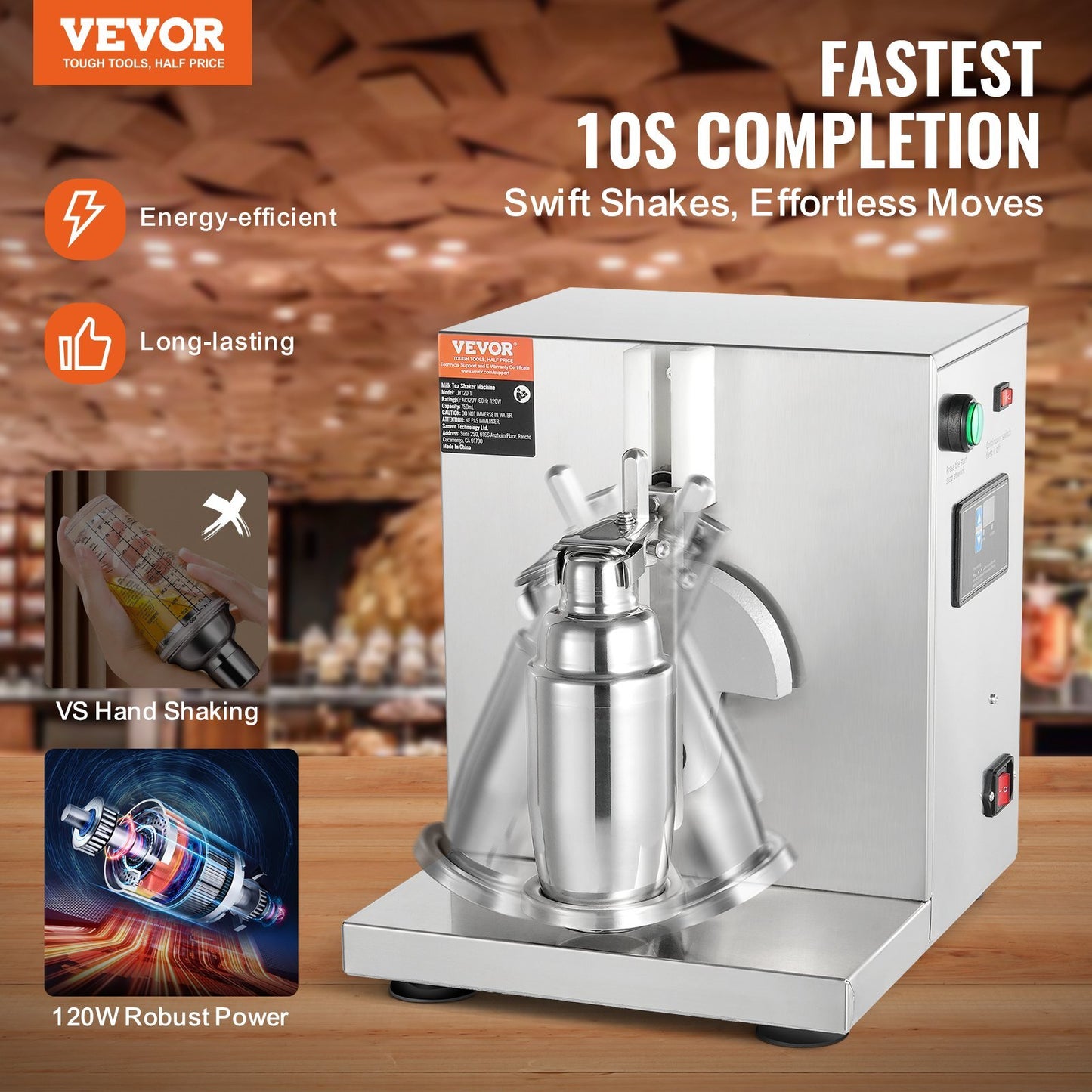 VEVOR Milkshake Maker Machine, 120W Commercial Milk Tea Shaker - Premium Granita & Slushy Machines from VEVOR - Just $234.05! Shop now at Rapidvehicles