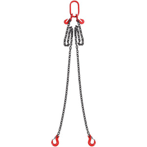 VEVOR 5/16" x 6' Chain Sling 2 Legs G80 Lifting Chain with Grab Hooks 6600 lbs - Premium Tow Chain from VEVOR - Just $57.39! Shop now at Rapidvehicles