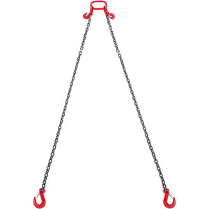 VEVOR 3/8" x 6' Chain Sling 2 Legs G80 Lifting Chain with Grab Hooks 11000 lbs - Premium Tow Chain from VEVOR - Just $96.59! Shop now at Rapidvehicles