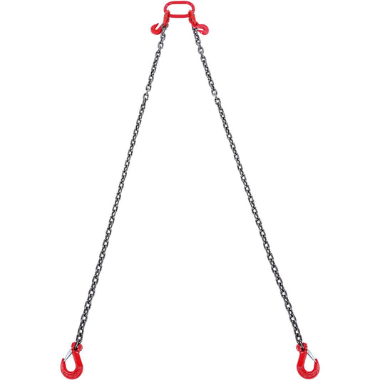 VEVOR 3/8" x 6' Chain Sling 2 Legs G80 Lifting Chain with Grab - Premium Tow Chain from VEVOR - Just $100.04! Shop now at Rapidvehicles