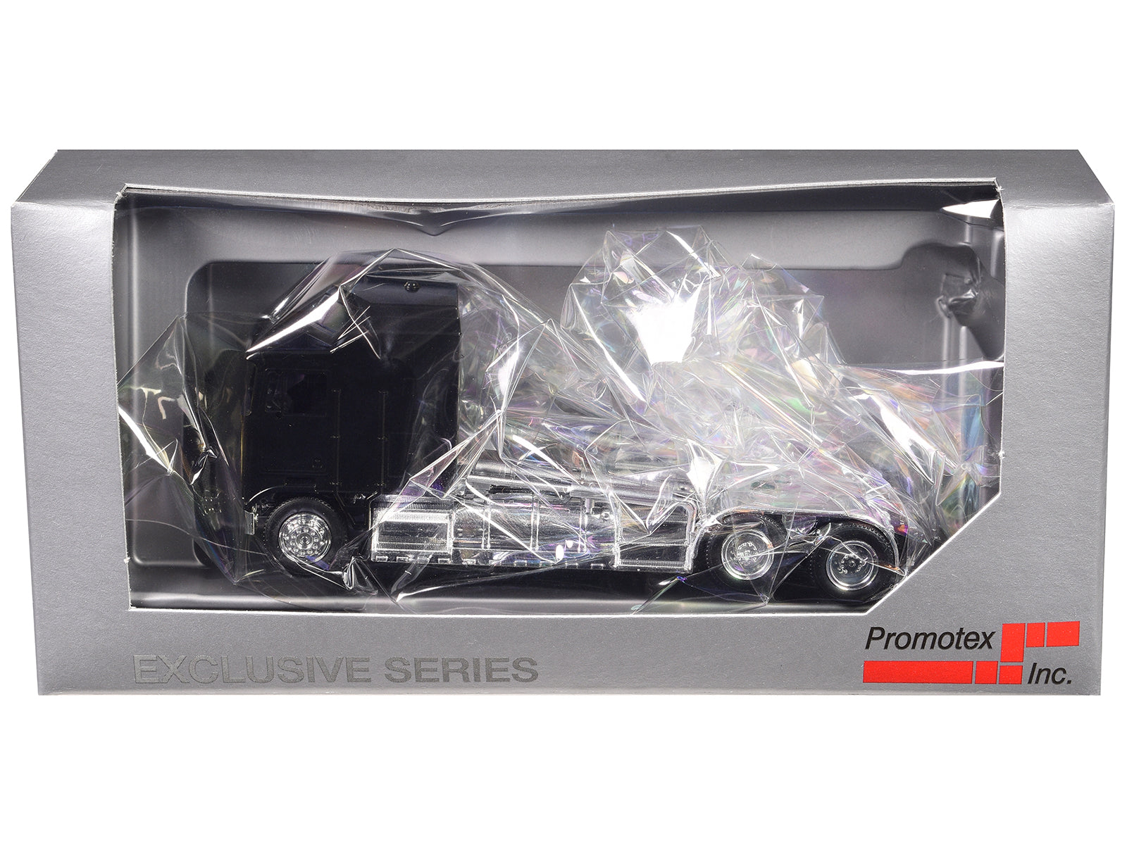 Kenworth K100 with 5-Bar Grill and XXL Chassis Black 1/87 (HO) Plastic Model Car by Promotex free shipping USA
