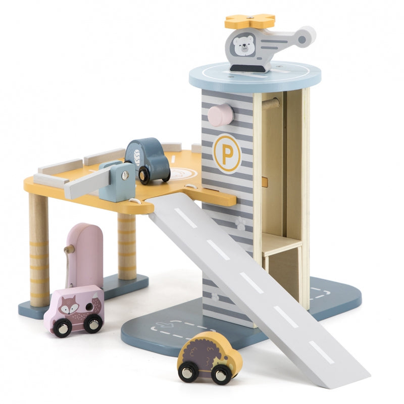 VIGA PolarB Parking Garage with Helicopter and toy cars - Premium  from Rapidvehicles - Just $50.99! Shop now at Rapidvehicles