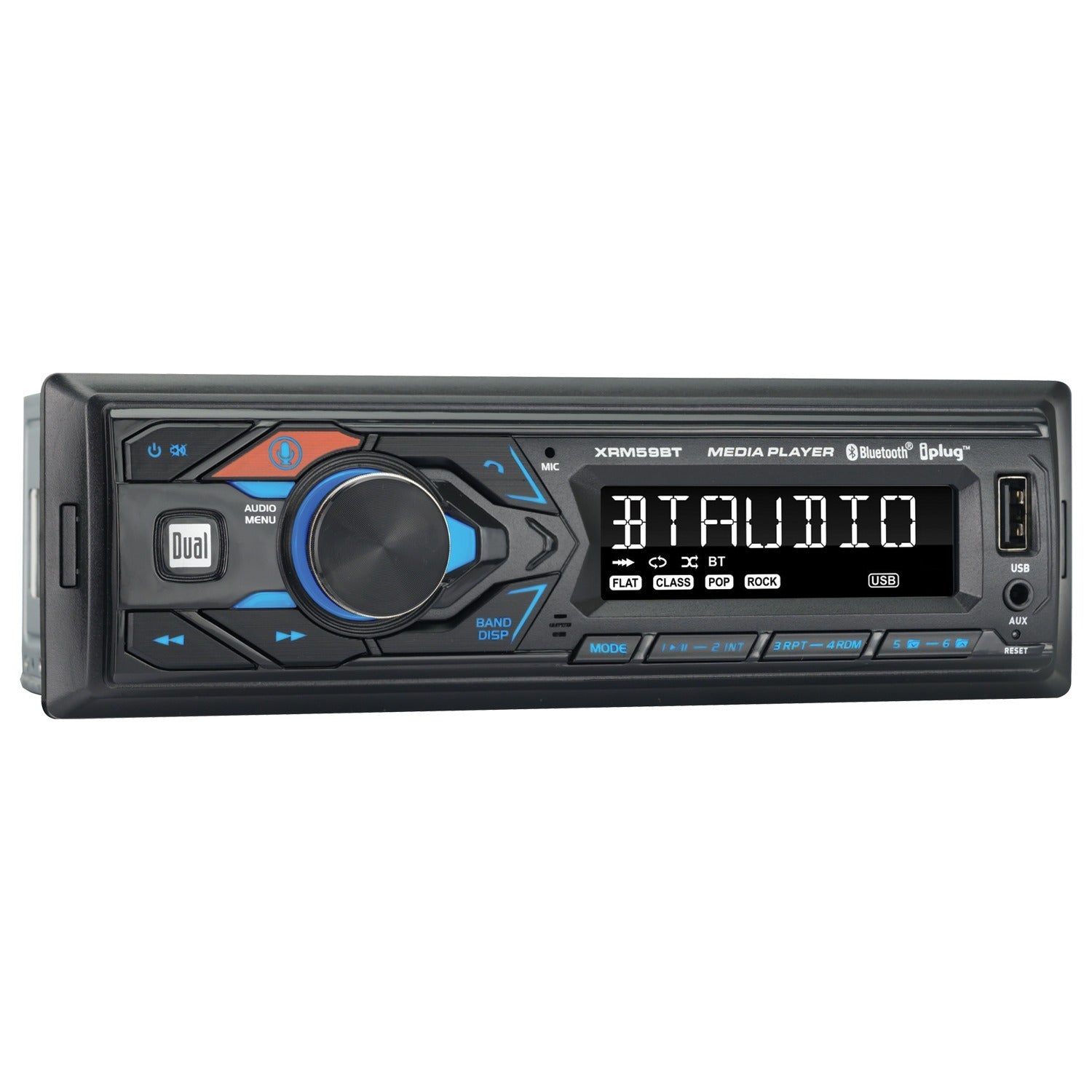 Dual XRM59BT Single-DIN In-Dash All-Digital Media Receiver with Bluetooth - Premium Car Stereos from DUAL(R) - Just $58.99! Shop now at Rapidvehicles