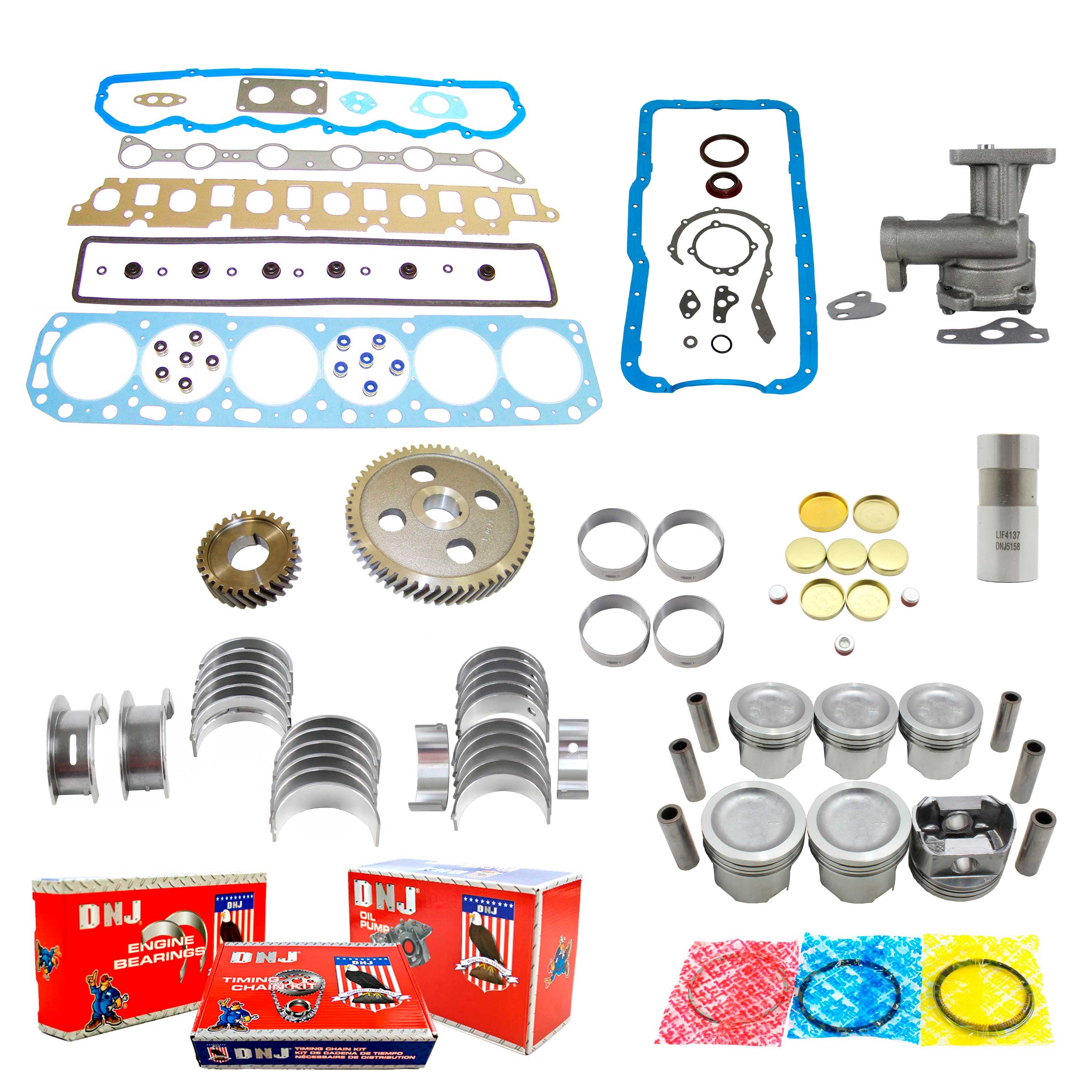 Master Engine Rebuild Kit 1991-1992 Ford 4.9L